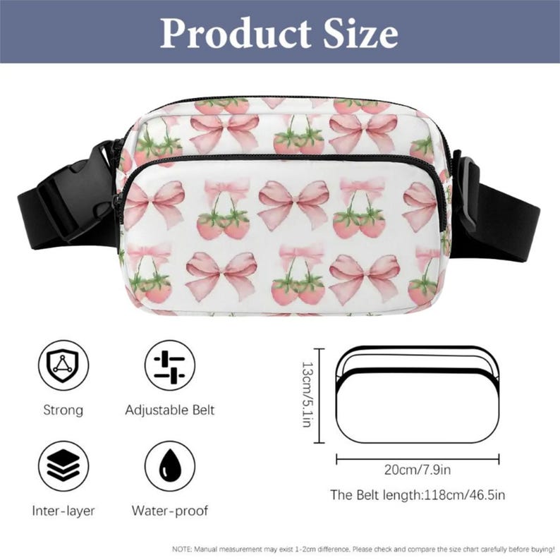 Riñonera Coquette: Riñonera cruzada de sarga con lazo y cordones imagen 4