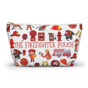 Firefighter Gift Accessory Pouch, Firefighter Appreciation Gift, Retirement Gift, Lovers Gift, Firefighter Bag, Makeup Bag, Travel Pouch,