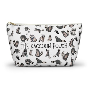 Petite pochette raton laveur, trousse à accessoires raton laveur, une trousse de maquillage pour les amoureux des animaux, une trousse utilitaire, une pochette pour téléphone, un cadeau unisexe pour