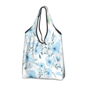 Sac utilitaire réutilisable pliable floral, sac tout-en-un réutilisable, imperméable et respectueux de l'environnement. Sac polyvalent de grande capacité
