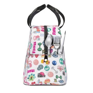 Fitness Lunch Bag, Insulated Zipper Tote, Gym Food Organizer image 3