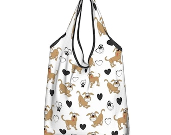 Funny Dog Reusable Grocery Bag: Pet Eco-Friendly Market Tote