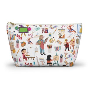 Art Teacher Pouch: Vibrant Artist Zipper Bag