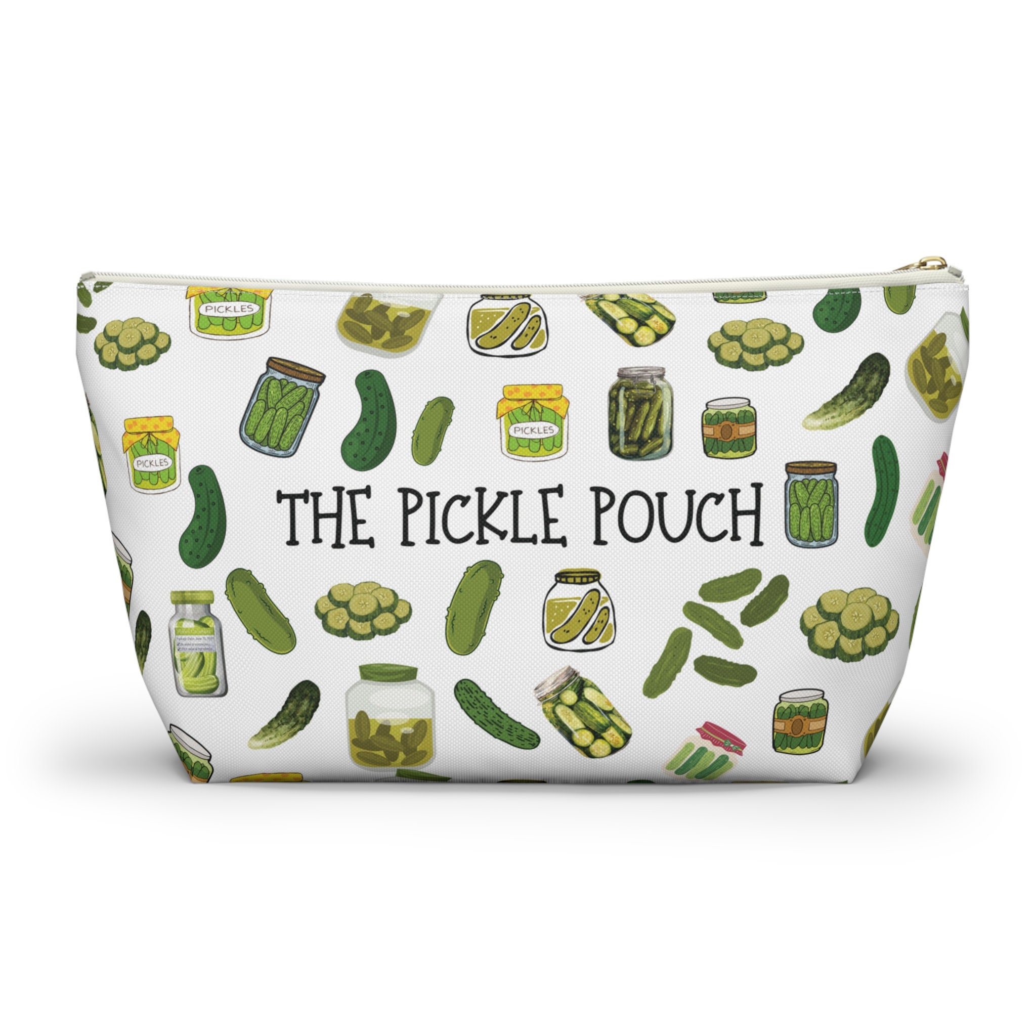 XYANFA Gurken-Make-up-Tasche – Geschenk Für Gurken-Liebhaber, Vegan, Wasserdicht (23x18 Cm)