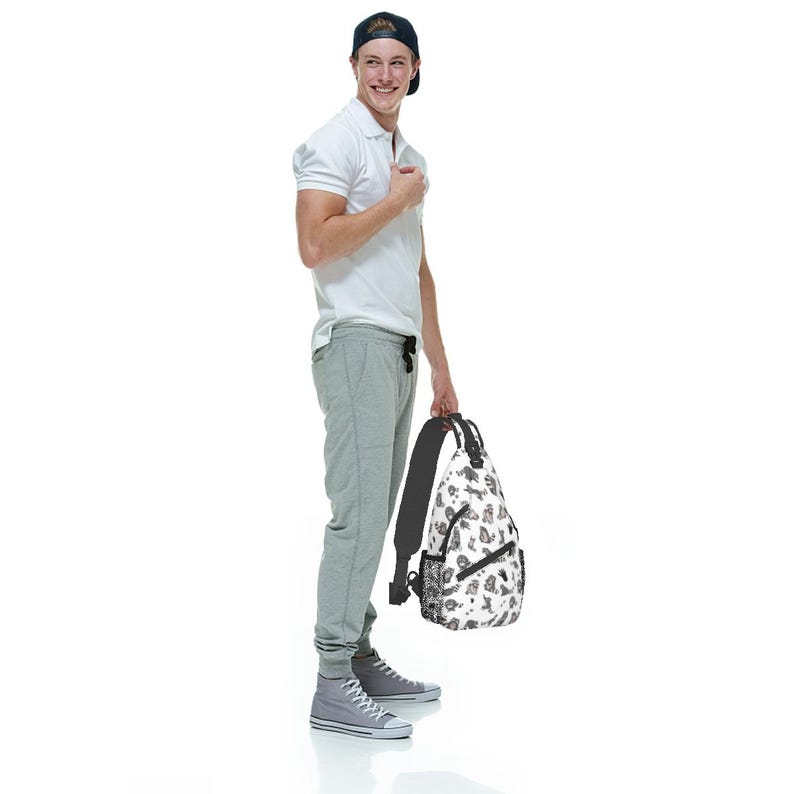 Bolso bandolera con estampado de mapache: bolso de viaje impermeable para el pecho imagen 5