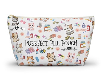 Cat Pill Pouch: Travel Medication Bag Organizer - Cat Mom Gift