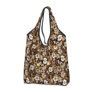 Sac utilitaire pliant réutilisable fleurs sauvages du comté de Cottagecore, sac tout-en-un imperméable, écologique et réutilisable. Sac polyvalent de grande capacité