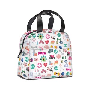 Fitness Lunch Bag, Insulated Zipper Tote, Gym Food Organizer image 2