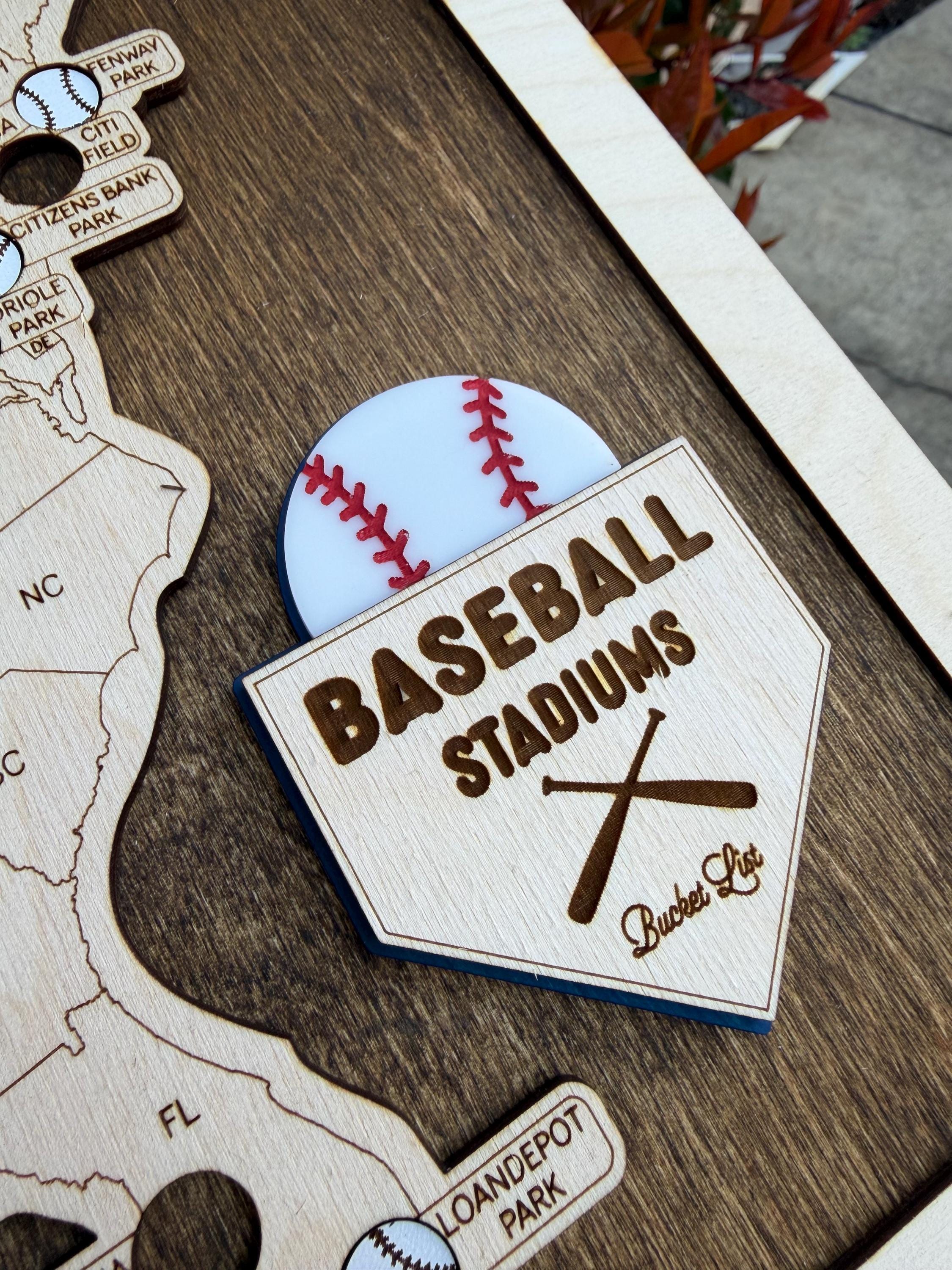 USA Baseball Stadium Travel Tracker Map SVG – Laser Cut File (digital ...