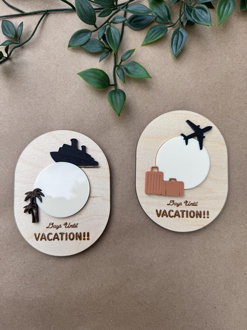 Vacation Countdown Tracker Magnet: Laser Cut SVG File (digital Download ...