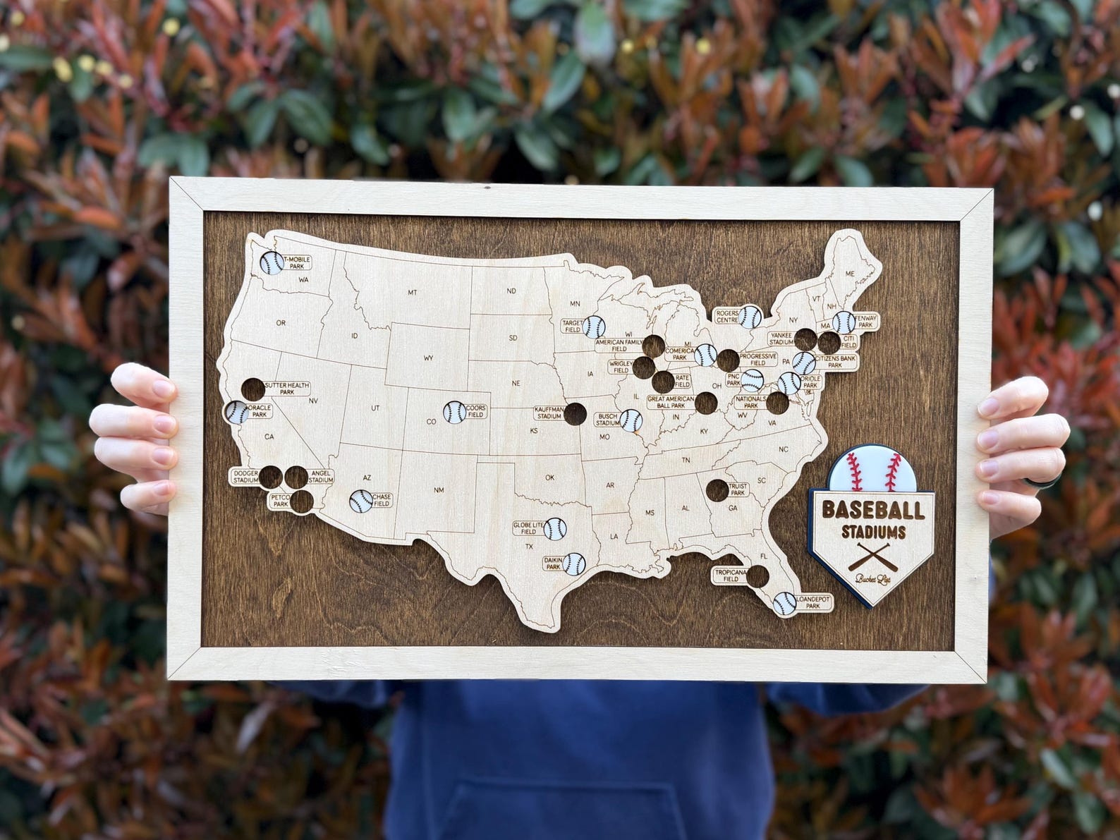USA Baseball Stadium Travel Tracker Map SVG – Laser Cut File (digital ...