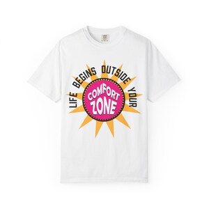 Men's Inspirational Comfort Zone T-shirt, Motivational Unisex Tee, Casual Wear, Gift for Friends, Affirmation Apparel, Everyday Comfort Wear