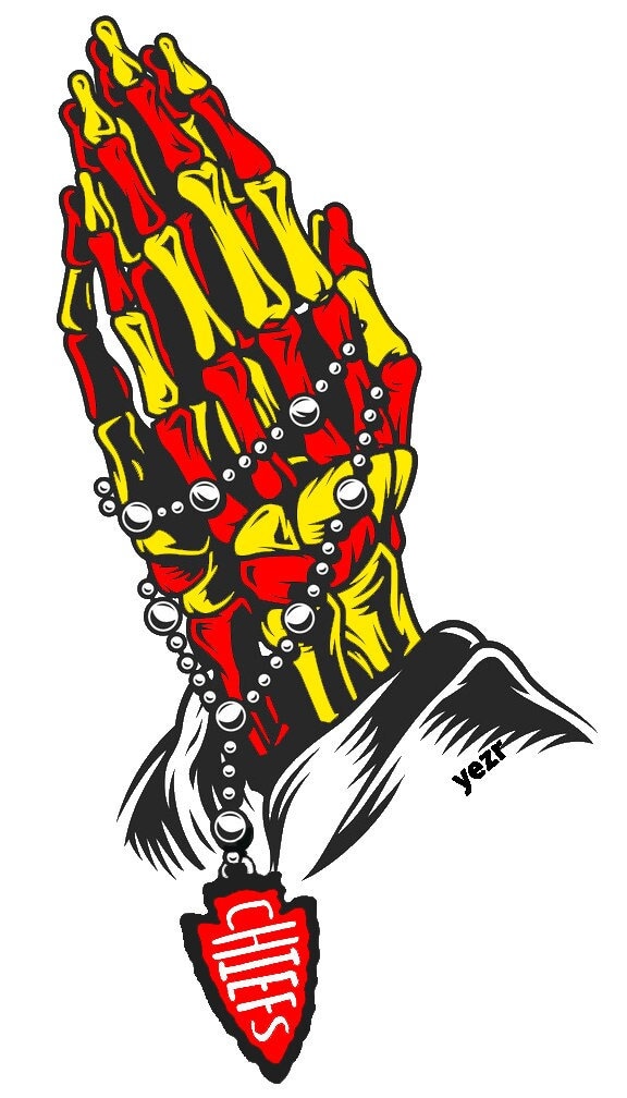 Chiefs Skel Hands Sticker