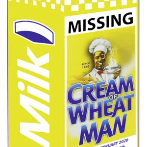 Have You Seen Me? - Cream Of Wheat Man Vinyl Sticker Weatherproof Die-cut Funny Missing Persons Milk Carton Decal