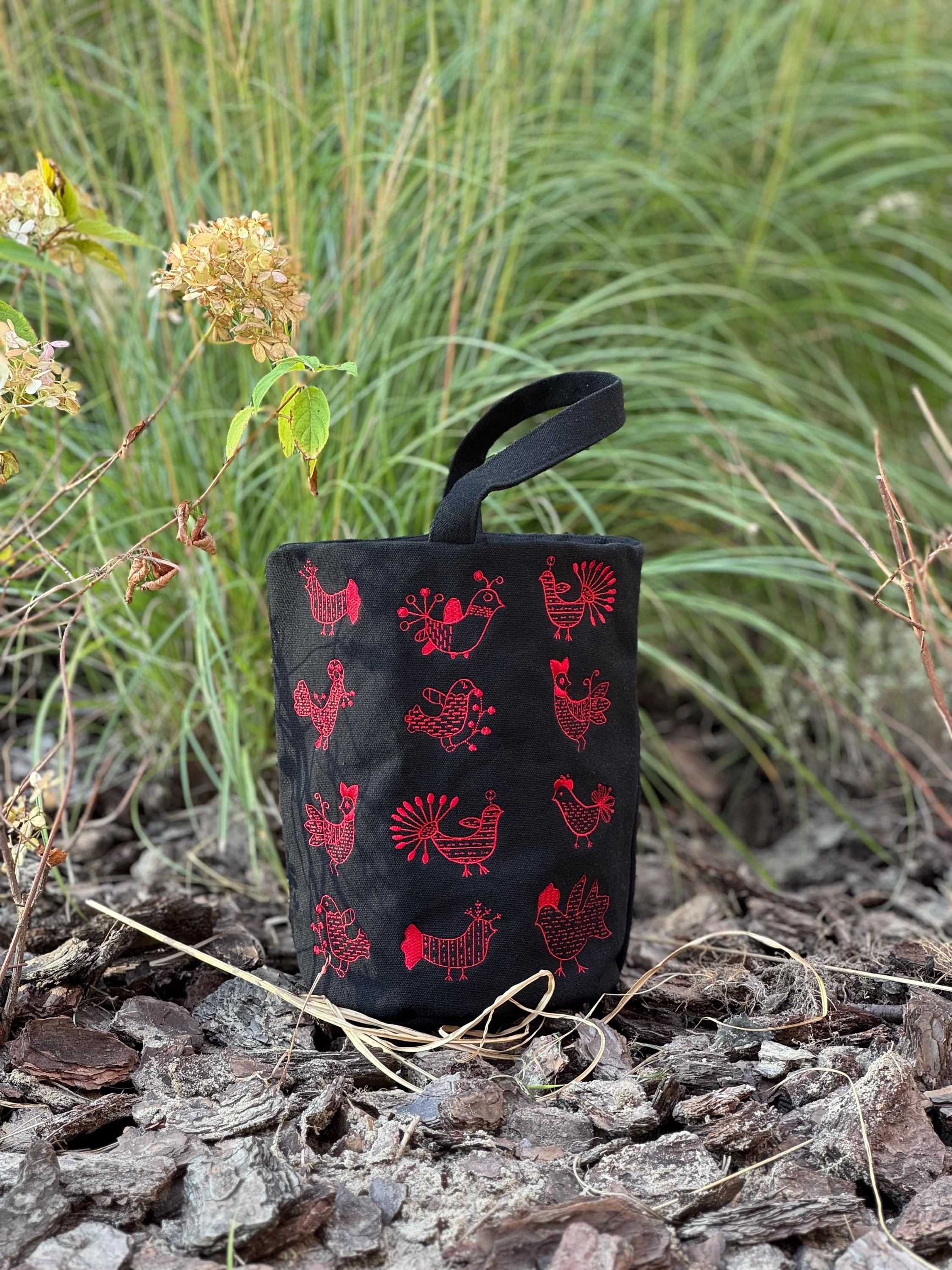 ウクライナ刺繍 ウクライナ民族刺繍 バケットバッグ ウクライナのバケットバッグ、ウクライナ製のバッグ、刺繍入り