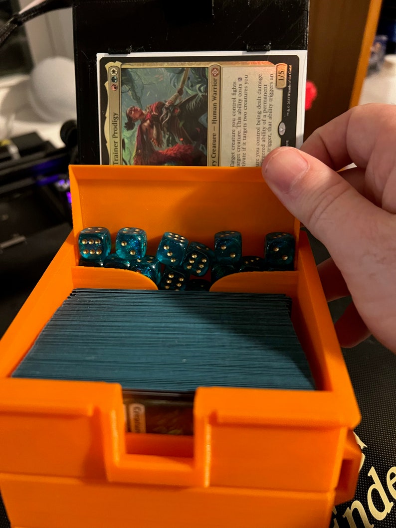 Dumpster MTG Commander Deck Box, Card Storage Case, Trading Card Holder