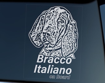 Decalcomania Bracco Italiano - Adesivo per finestrino auto - Adesivo Bracco Italiano