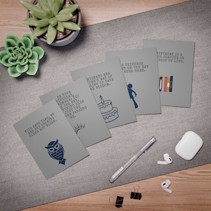 Zen Wishes: Collezione Illuminante per il Compleanno, Unica nel Suo Genere. Biglietti d'auguri (confezione da 5) con Design Diversi.