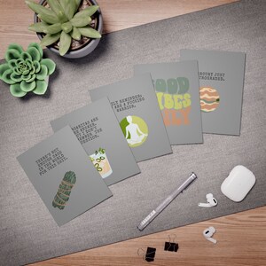 Vibes of Valor: Encouragement Cards Collection. Karty okolicznościowe (5 sztuk) Wiele wzorów.
