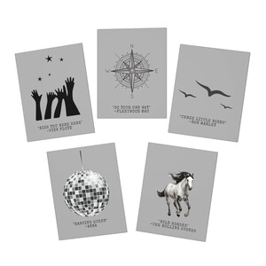 Colección Eternal Grooves: un homenaje a los años 70. Tarjetas de felicitación con múltiples diseños (paquete de 5)