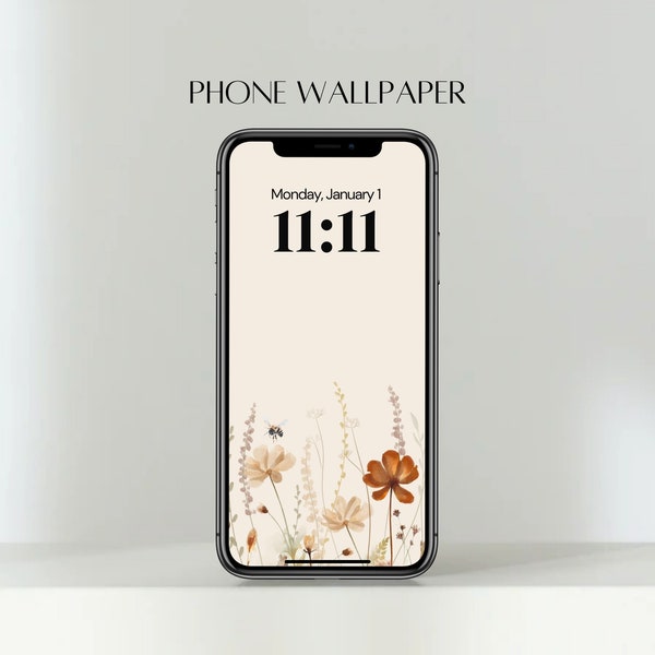 Wallpaper Phone Background Phone Digital Download Apple Wallpaper Flower Background Summer and Spring Wallpaper Boho Aesthetic Bohemian Art