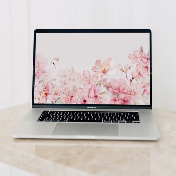 Wallpaper Computer Background Laptop Digital Download Wallpaper Flower Background Summer and Spring Wallpaper Pink Aesthetic Floral Art
