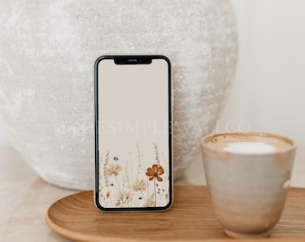 Set of 22 Floral Wallpapers Phone Background Digital Download Phone Flower Background Summer, Spring and Fall Wallpaper Wildflower Art