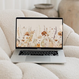 Set von 10 Wallpapers Computer Hintergrund Laptop Digitaler Download Hintergrund Sommer, Frühling und Herbst Floral Wallpaper Wildblumen Backdrop Mac