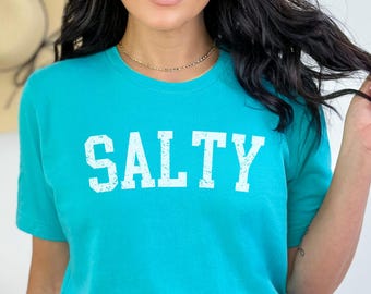 Salty Beach Vacation Shirt,Salty Tshirt,Beachy Shirt,Salty Beach Shirt,Minimalist Shirt Design,Beach lover gift,Salty Graphic tee