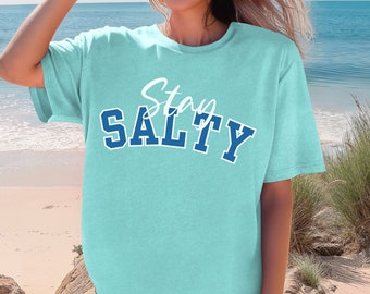 Stay Salty Summer Beach Vacation Shirt,Trendy Shirt Stay Salty,Salty T shirt,Salty Beach shirt,Oversized Coverup,Summer Time shirt,Plus Size