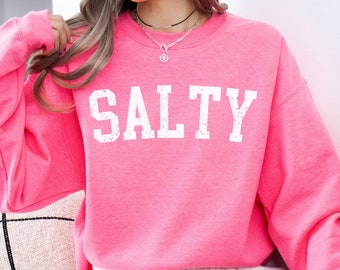 Salty Sweatshirt,Salty Unisex minimalist summer beach vacation sweatshirt,Salty shirt,Beach sweatshirt,Travel sweatshirt,Beach Lover gift