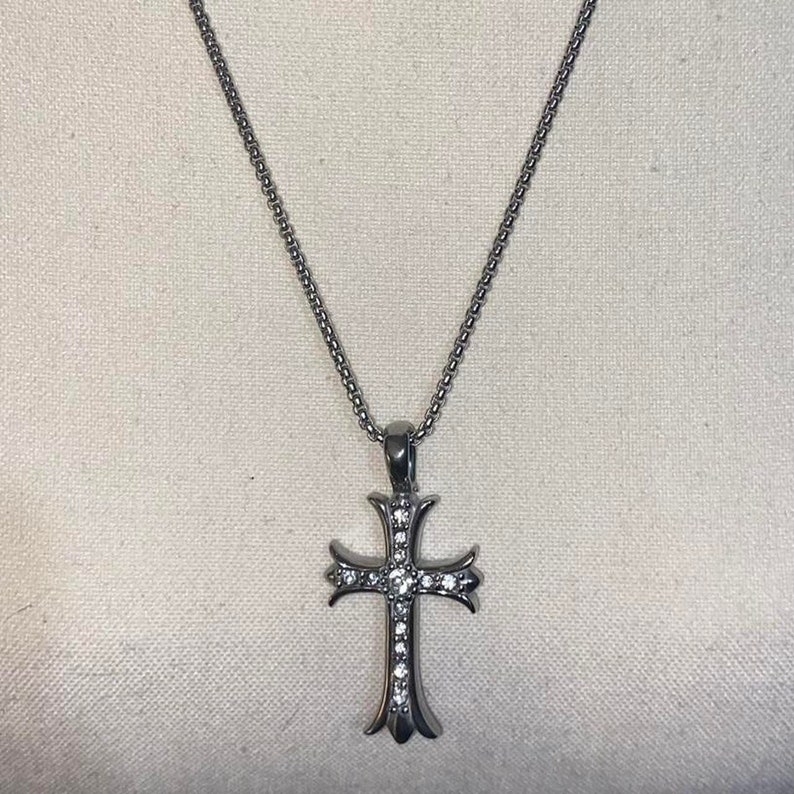 Seraphim Crystal Cross Necklace - Etsy