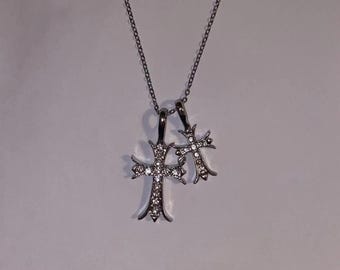 Gothic Style Y2k Punk Heart Crosses Charm Necklace for Men and 