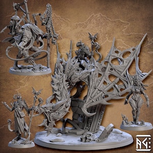 Heroes- Horrors of Rodburg Barrows: Artisan Guild 49 ---3 Ghoul Leaders, Epic Undead Dragon/Wyvern Boss | Zombie | Lich | DND | 32 mm