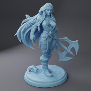 Inga, Goliath Barbarian- Twin Goddess Miniatures May 2025 | Fighter | Female | Human | Elf | Pathfinder | Dungeons and Dragons | 32/75mm