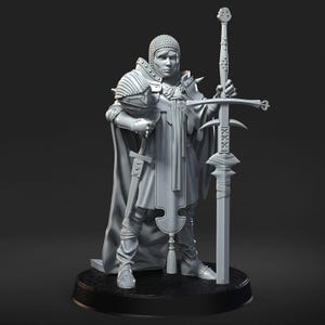 Hildegund- Steel Age Vol II: RN Estudio April &#39;25 | Fighter | Paladin | Greatsword | Swordsman | Pathfinder | DND | Mini | 32 mm