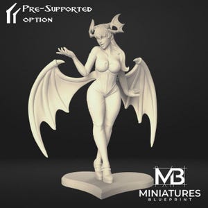 Dämonische Schönheit - Gallatina - Miniaturen Bauplan | Vampir | Sukkubus | Monster | Pinup | Weiblich | Dungeons and Dragons | 32mm