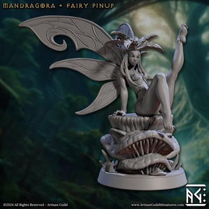 Mandragora, Fairy Pinup - Barkwraith Spriggans: Nov &#39;24 Artisan Guild | Elemental | Dryad | Forest Spirit | Fae | Fairies |Treefolk |32mm