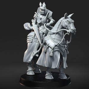 Guillermo- Steel Age: RN Estudio June &#39;24 | Knight | Lance | Mounted | Joust | Pathfinder | DND | Mini | 32 mm
