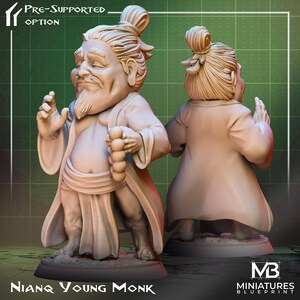 Nianq, Young Monk - Miniatures Blueprint: Monkey King | Monk | Boss | Monster | Fighter | Spellcaster | Dungeons and Dragons| 32mm