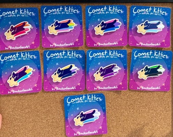 Comet Kitties! || Pride Acrylic Pins
