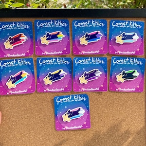 Comet Kitties! || Pride Acrylic Pins