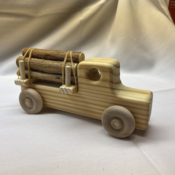 Children's Wood Little Toy Log Truck