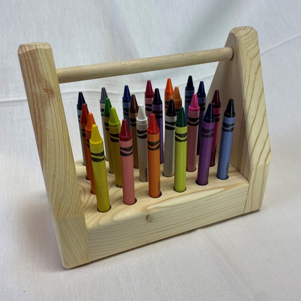 Wood Crayon Holder Etsy