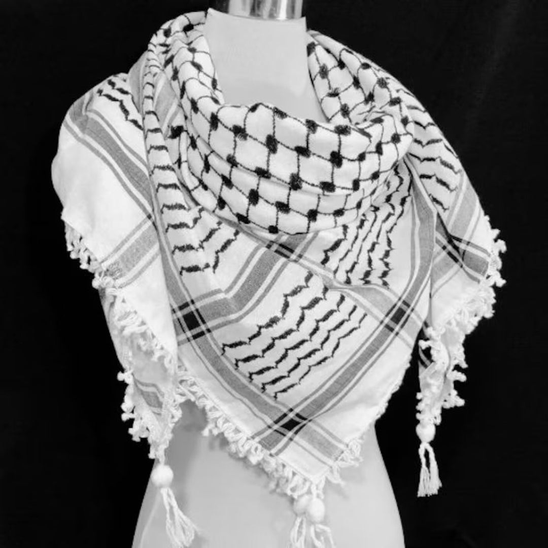 Palestine Original Keffiyeh Scarf Traditional Houndstooth Etsy