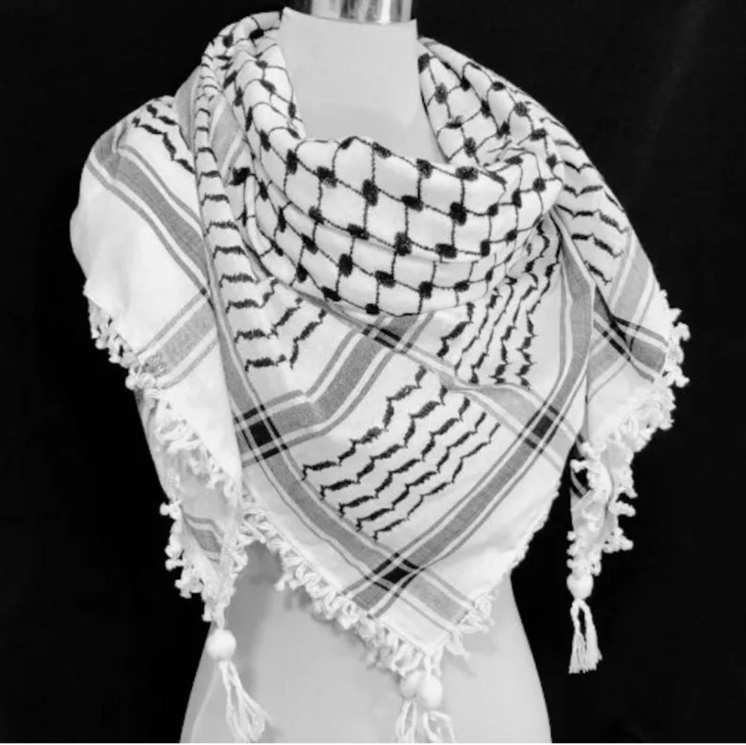 Palestine Original Keffiyeh Scarf Traditional Houndstooth Shemagh