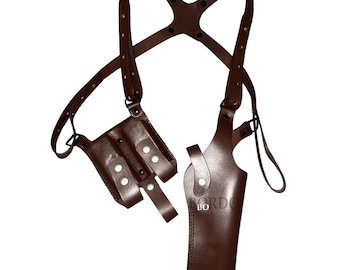 Funda de hombro de cuero hecha a mano: compatible con Ruger Security 9, P85, SR9 y LC9