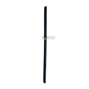 May include: A black, textured, drinking straw.