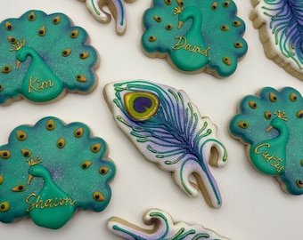 Peacock Sugar Cookies