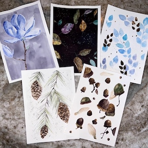Botanical Watercolor Paintings, Botanical Art, Art Decor, Gifts For Her, Nature Paintings